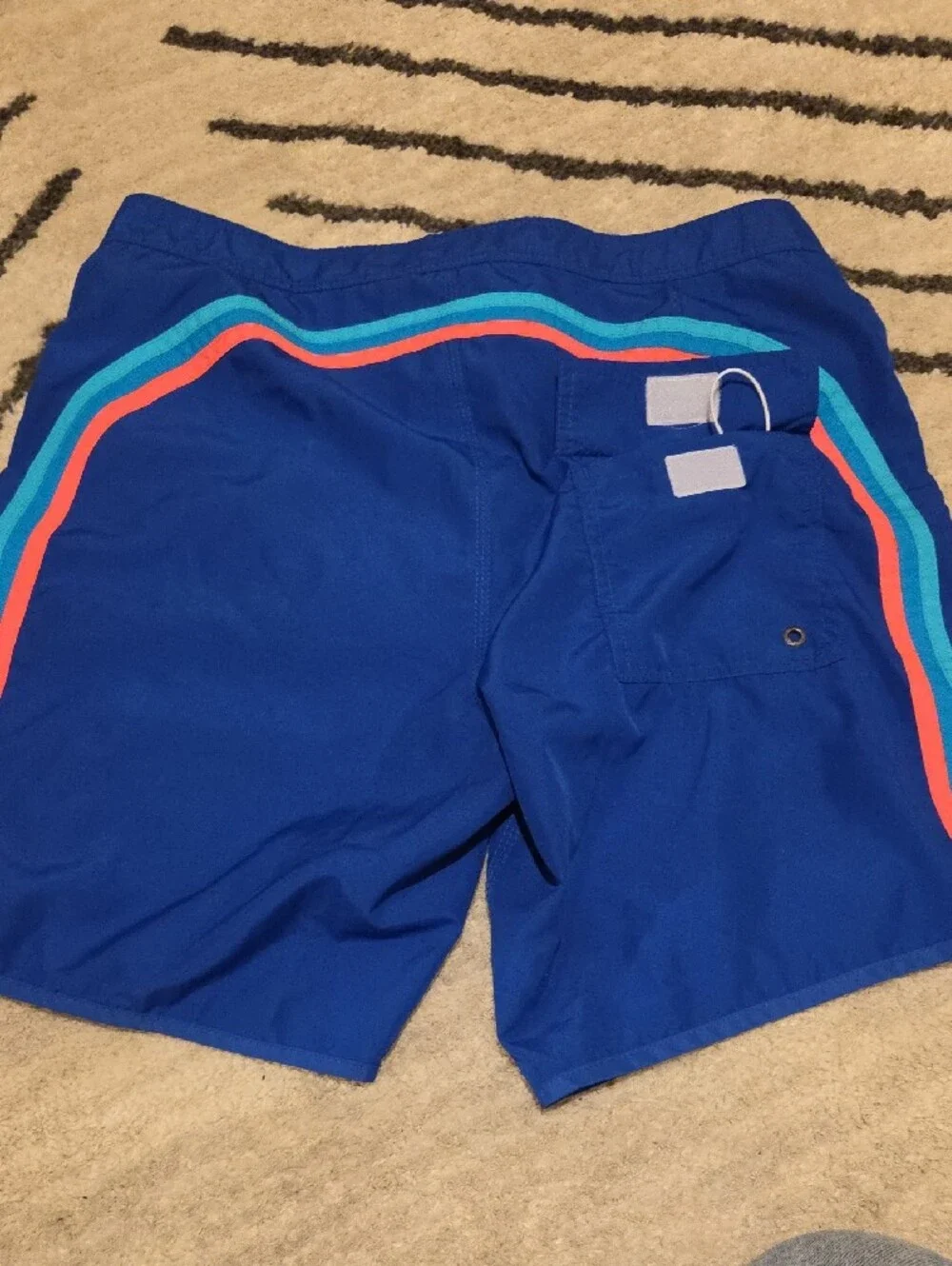 Sundek Blue Swim Shorts with White Drawcord - Picture 3 of 8